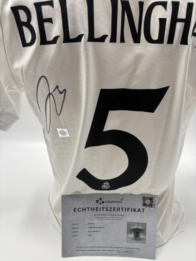 Real Madrid Trikot Jude Bellingham signiert Autogramm Adidas COA 176