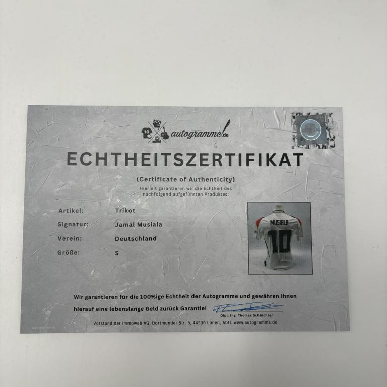 DFB Trikot Jamal Musiala signiert Autogramme Adidas COA neu S