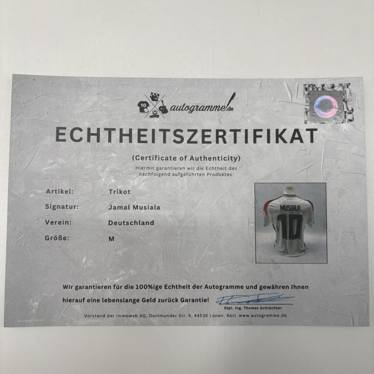 DFB Trikot Jamal Musiala signiert Autogramme Adidas COA neu M
