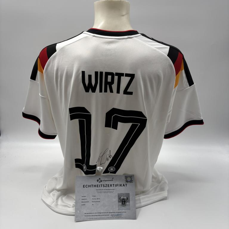 DFB Trikot Florian Wirtz signiert Adidas COA Deutschland Autogramm XL