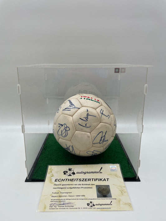 FC Bayern Fußball Teamsigniert 1988/1989 Unterschrift Autogramm Italia Ball