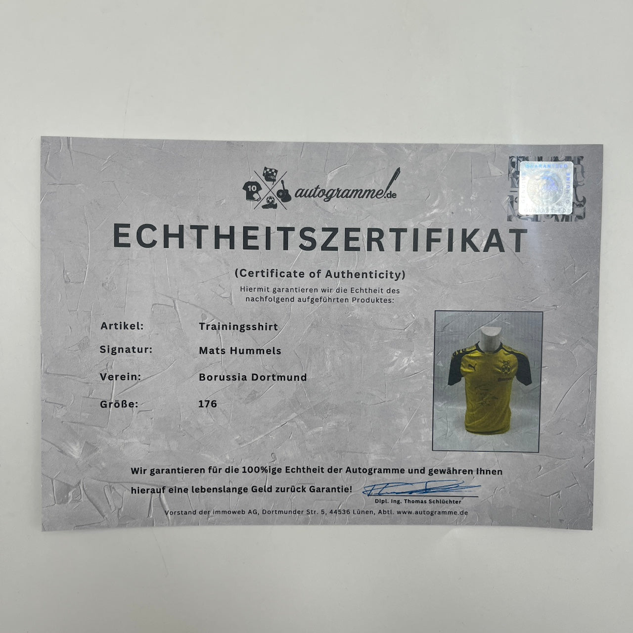 Borussia Dortmund Mats Hummels signiert BVB Autogramm Bundesliga 176