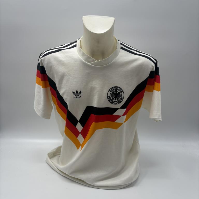 DFB Trikot Andreas Brehme signiert Autogramme Adidas COA neu L