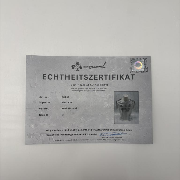 Real Madrid Trikot Marcelo signiert Autogramm Adidas COA M