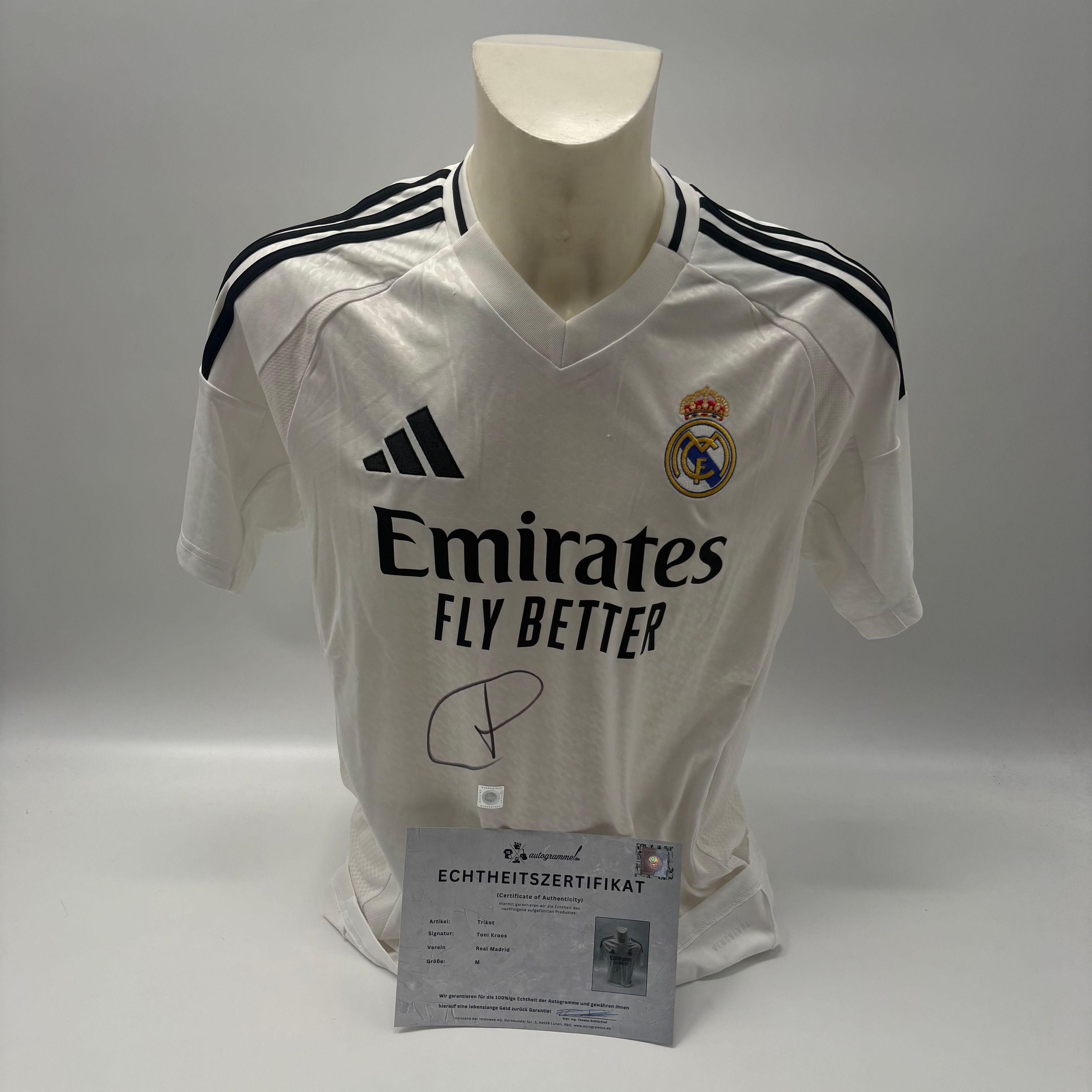 Real Madrid Trikot Toni Kroos signiert Autogramm Adidas COA M