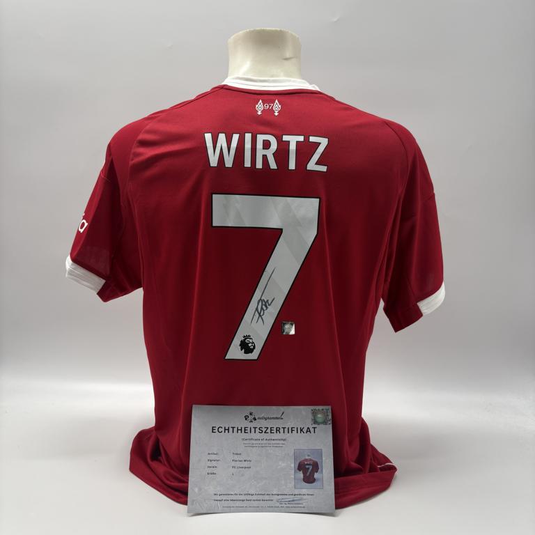 FC Liverpool Trikot Florian Wirtz signiert Adidas COA Autogramm L