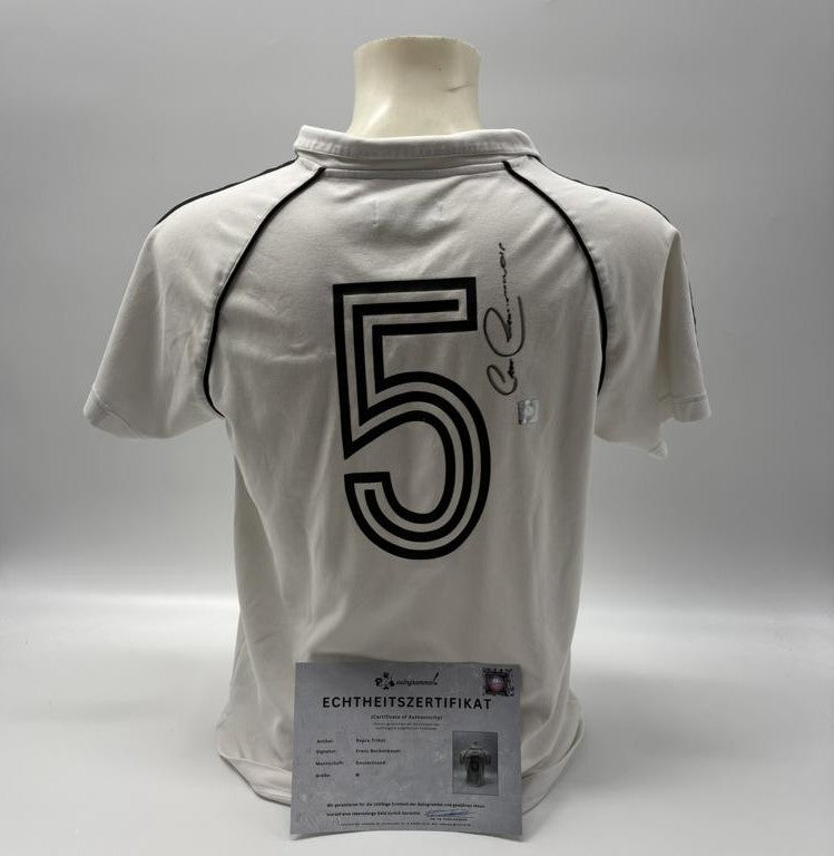 DFB Repro Trikot Franz Beckenbauer signiert Adidas COA Deutschland DFB Kaiser M