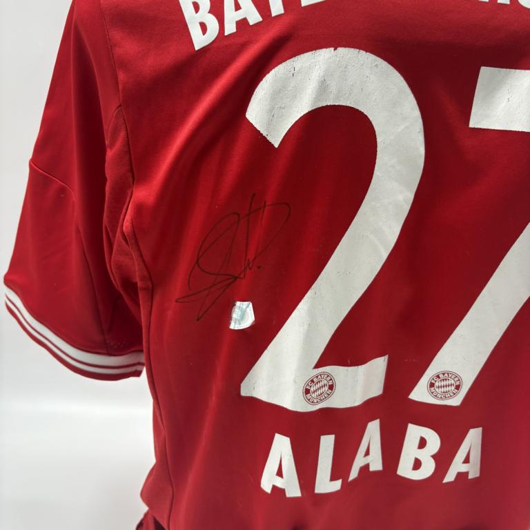 Bayern München Trikot David Alaba signiert Adidas COA Autogramm L