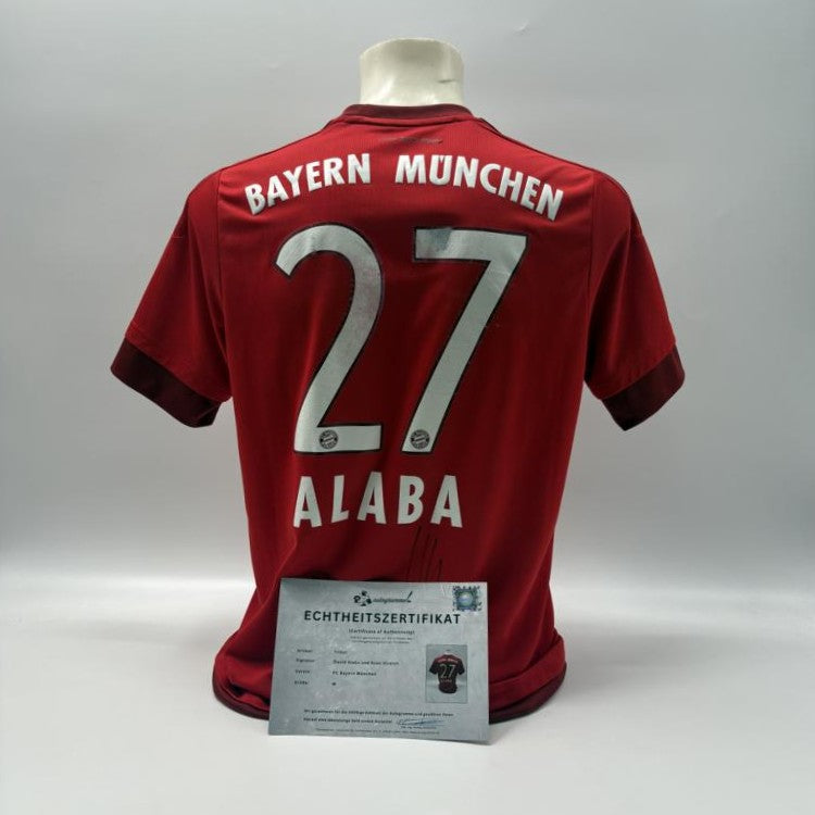 Bayern München Trikot David Alaba und Sven Ulreich signiert Adidas COA Autogramm M