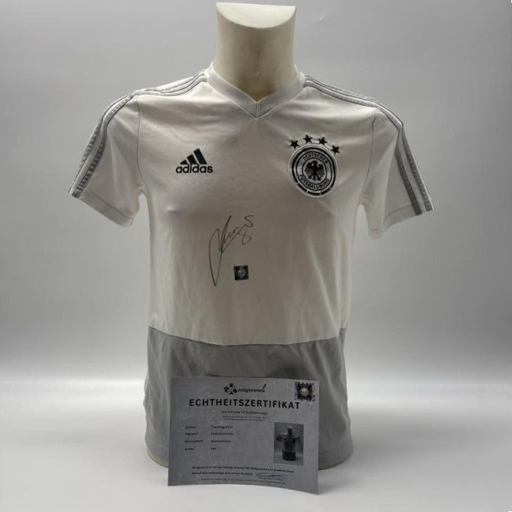 DFB Trainingsshirt Leon Goretzka signiert Adidas COA Autogramm 164