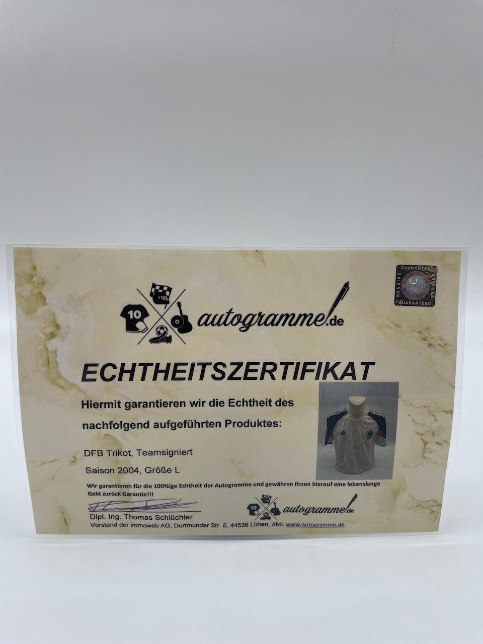 Germany jersey em 2004 team signed DFB football autograph autograph coa adidas l