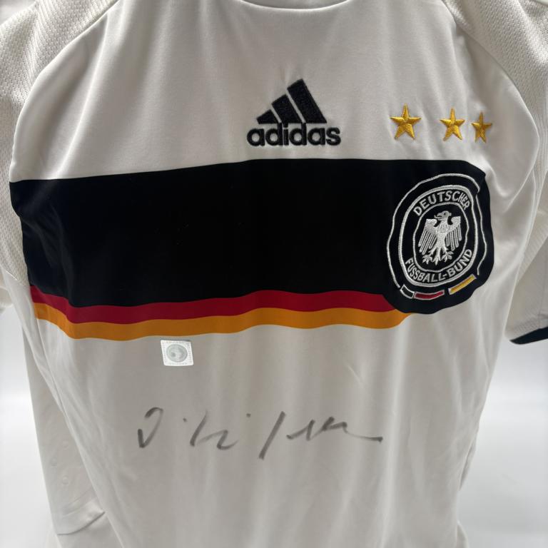DFB Trikot Ottmar Hitzfeld signiert Adidas COA Deutschland Autogramm L