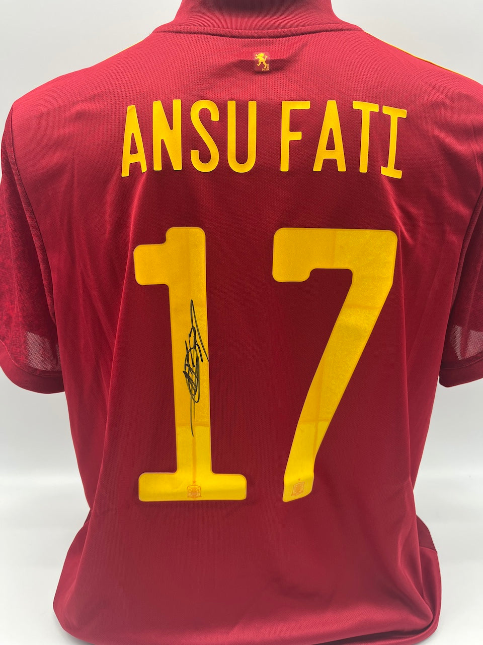 Spanien Trikot Ansu Fati signiert Adidas COA Autogramm XL