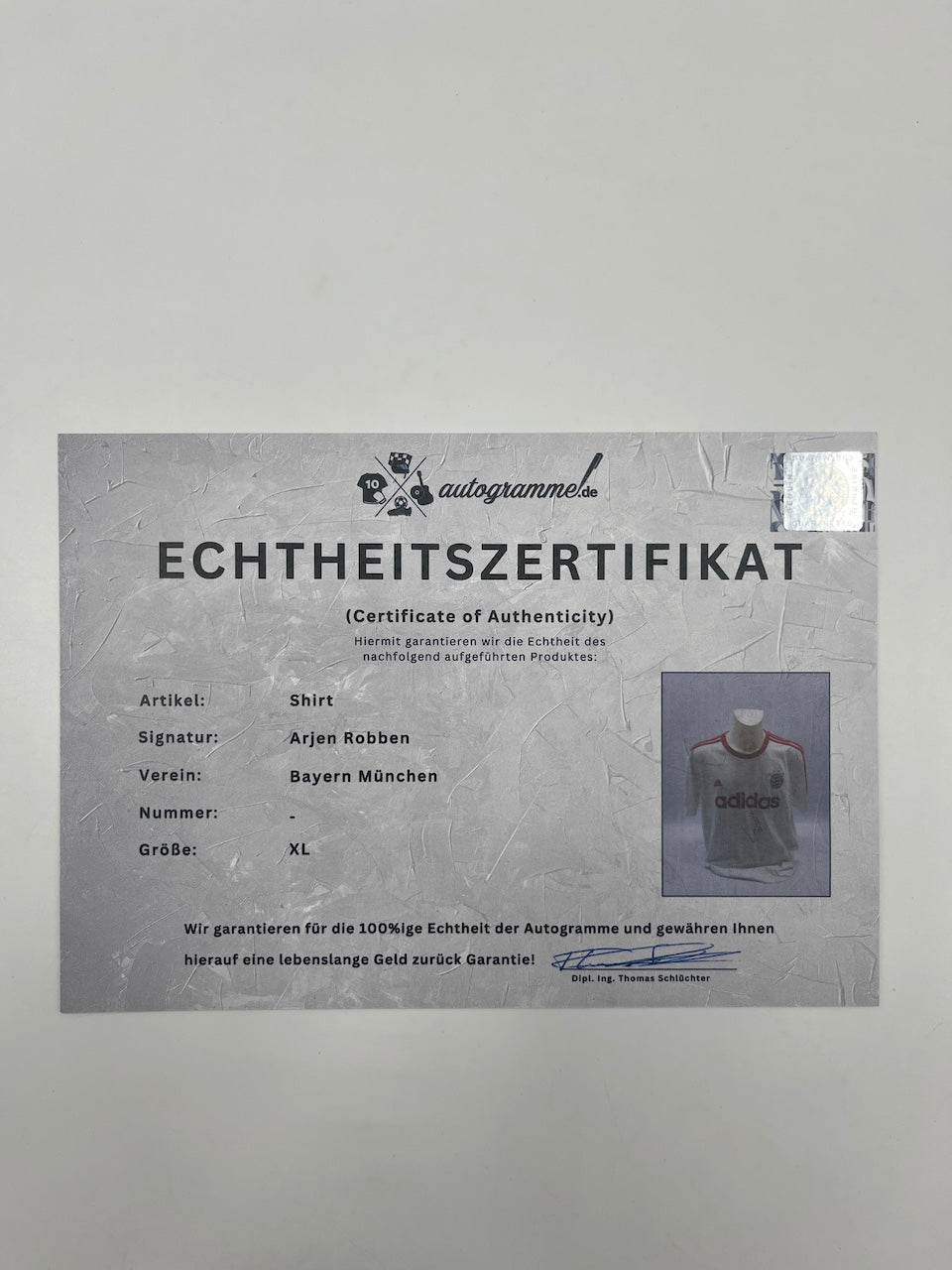 Bayern München T-Shirt Arjen Robben signiert Autogramme FCB XL