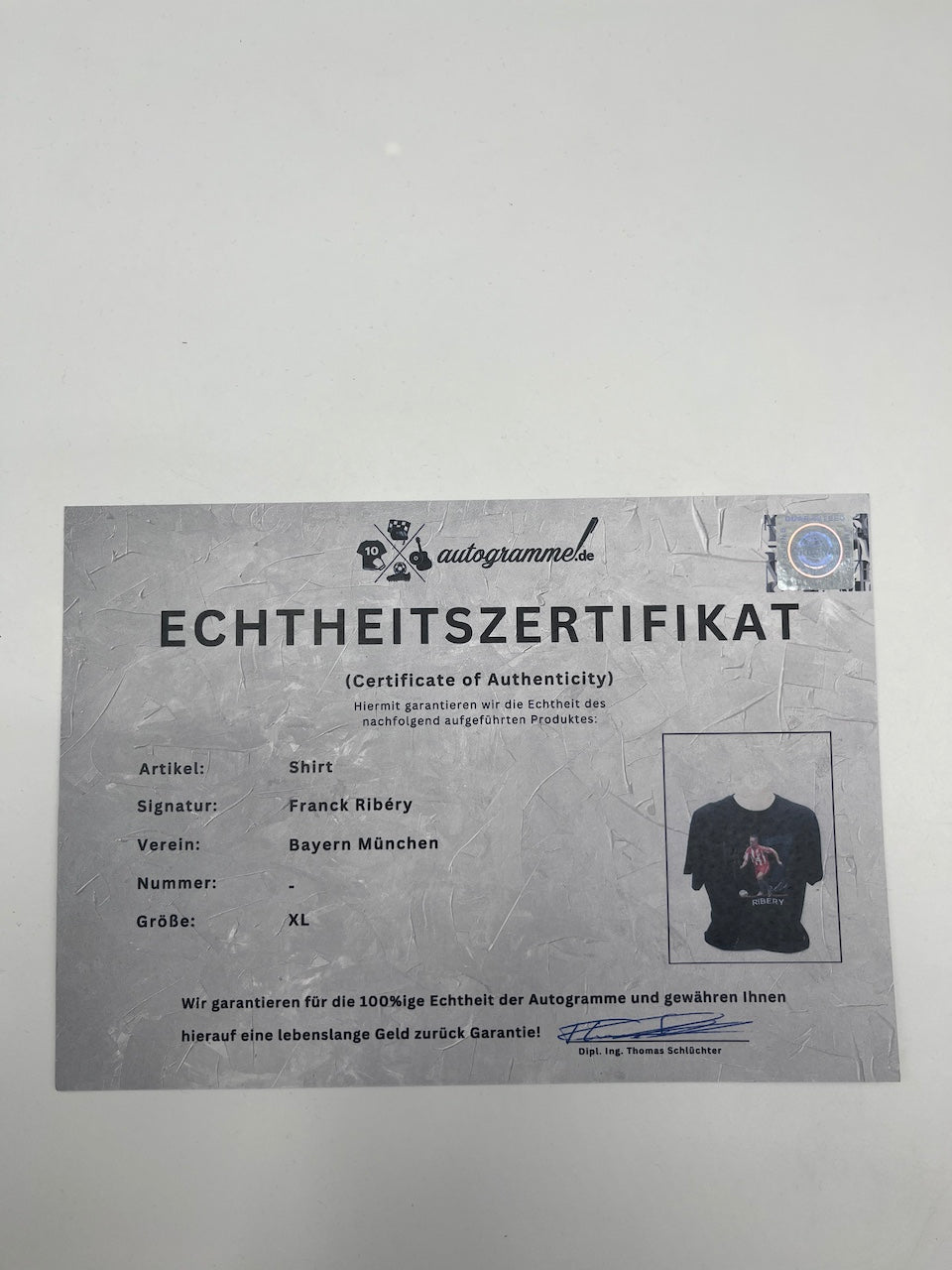 Bayern Munich T-shirt signed by Franck Ribery, FCB XL