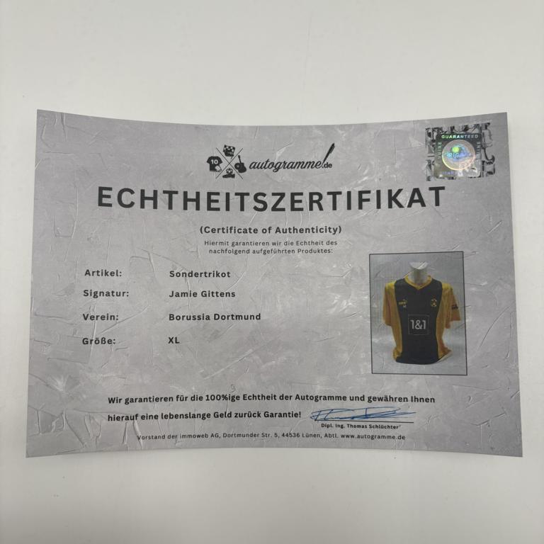 Borussia Dortmund Sondertrikot Jamie Gittens signiert Autogramm Puma BVB XL