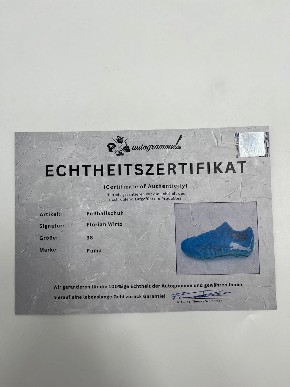 Fußballschuh Florian Wirtz signiert Autogramm Bundesliga Puma 38