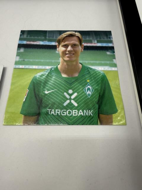 Kapitänsbinde Tim Borowski signiert im Rahmen Werder Bremen COA Fußball