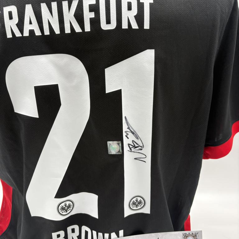 Eintracht Frankfurt Trikot Nathaniel Brown signiert Autogramm Nike neu XL