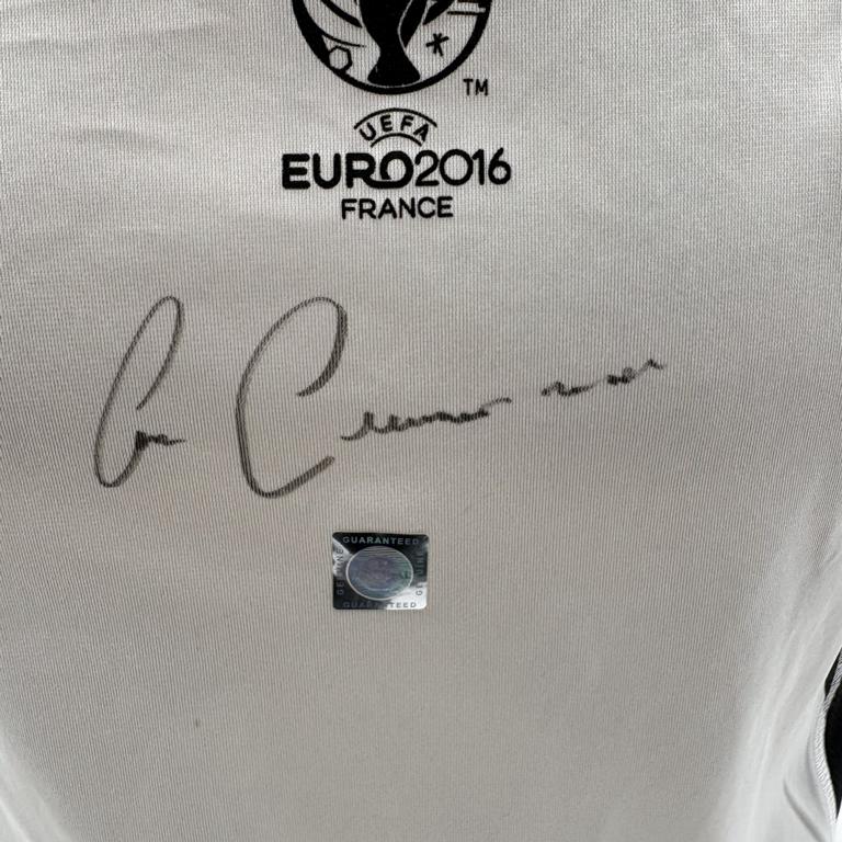 DFB Fanshirt EM 2016 Franz Beckenbauer signiert Adidas COA Deutschland DFB Kaiser 158/164