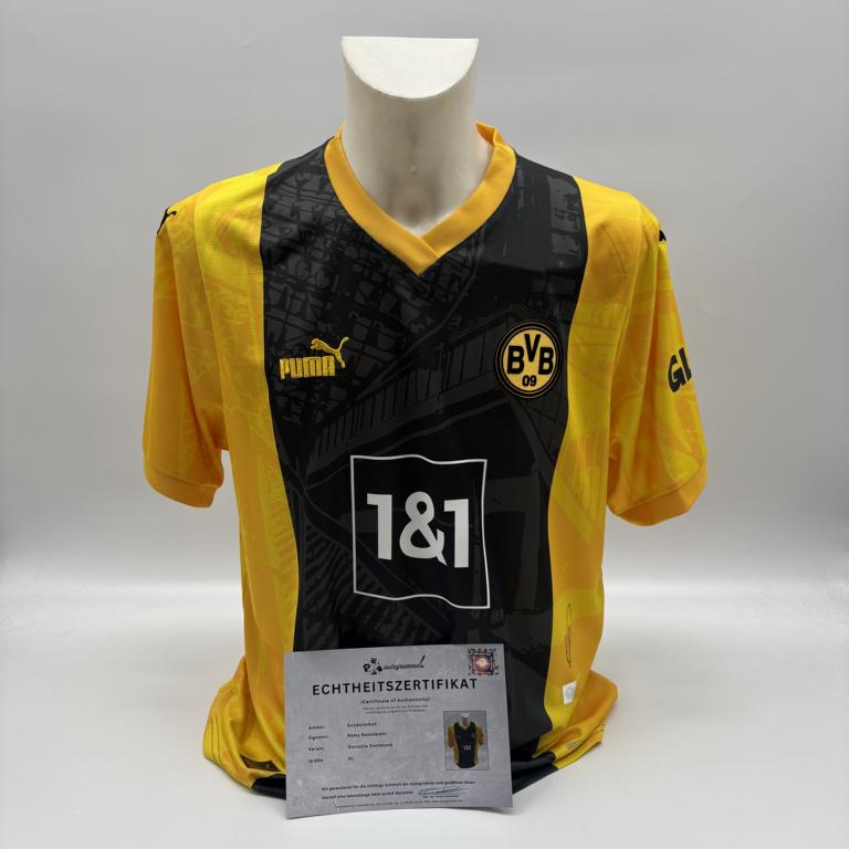 Borussia Dortmund Sondertrikot Ramy Bensebaini signiert Puma COA Autogramm XL
