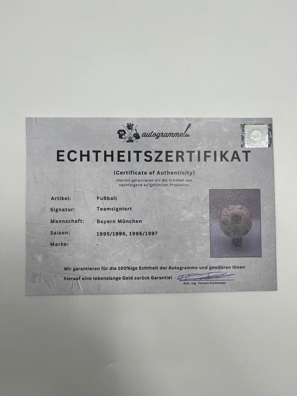 FC Bayern München Fußball Teamsigniert 95/96, 96/97 Autogramme Bundesliga FCB