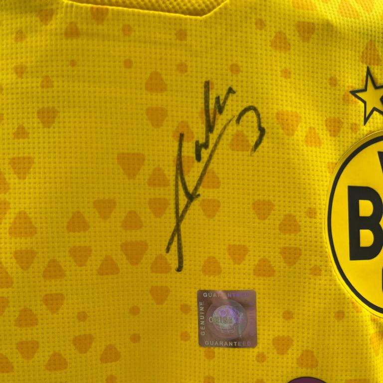 Borussia Dortmund Trainingsshirt Waldemar Anton signiert Puma COA Autogramm L