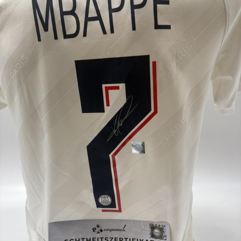 PSG Trikot Kylian Mbappe signiert Paris League 1 COA Nike Fußball S