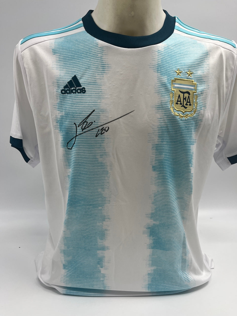 Argentinien Trikot Lionel Messi signiert Autogramm Adidas COA L