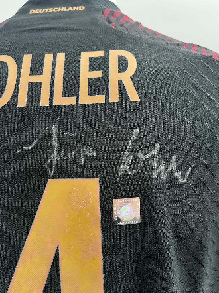 DFB Trikot Jürgen Kohler signiert Adidas COA Deutschland Autogramm M
