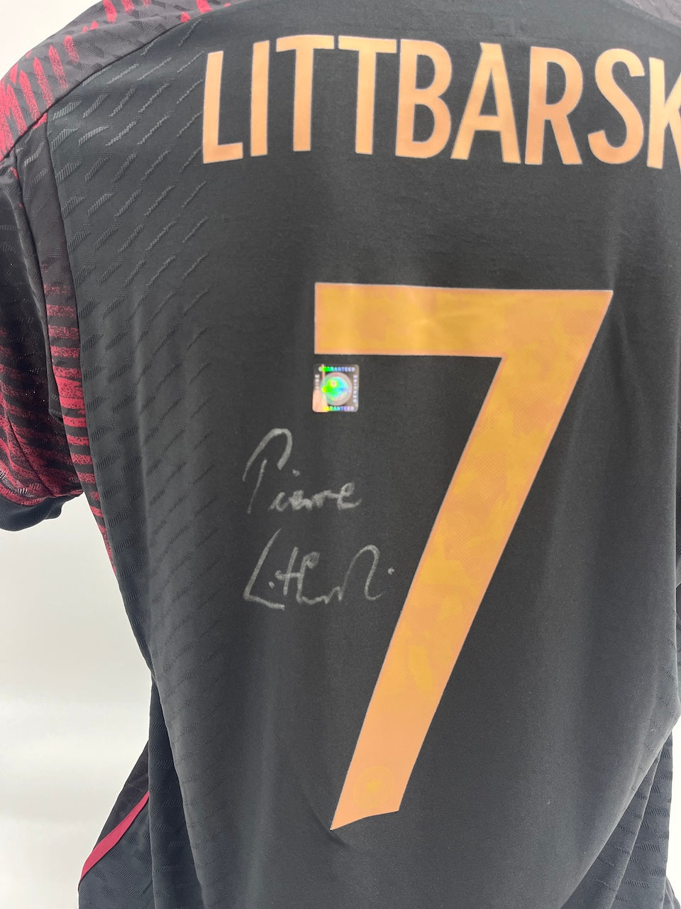 DFB Trikot Pierre Littbarski signiert Adidas COA Deutschland Autogramm M