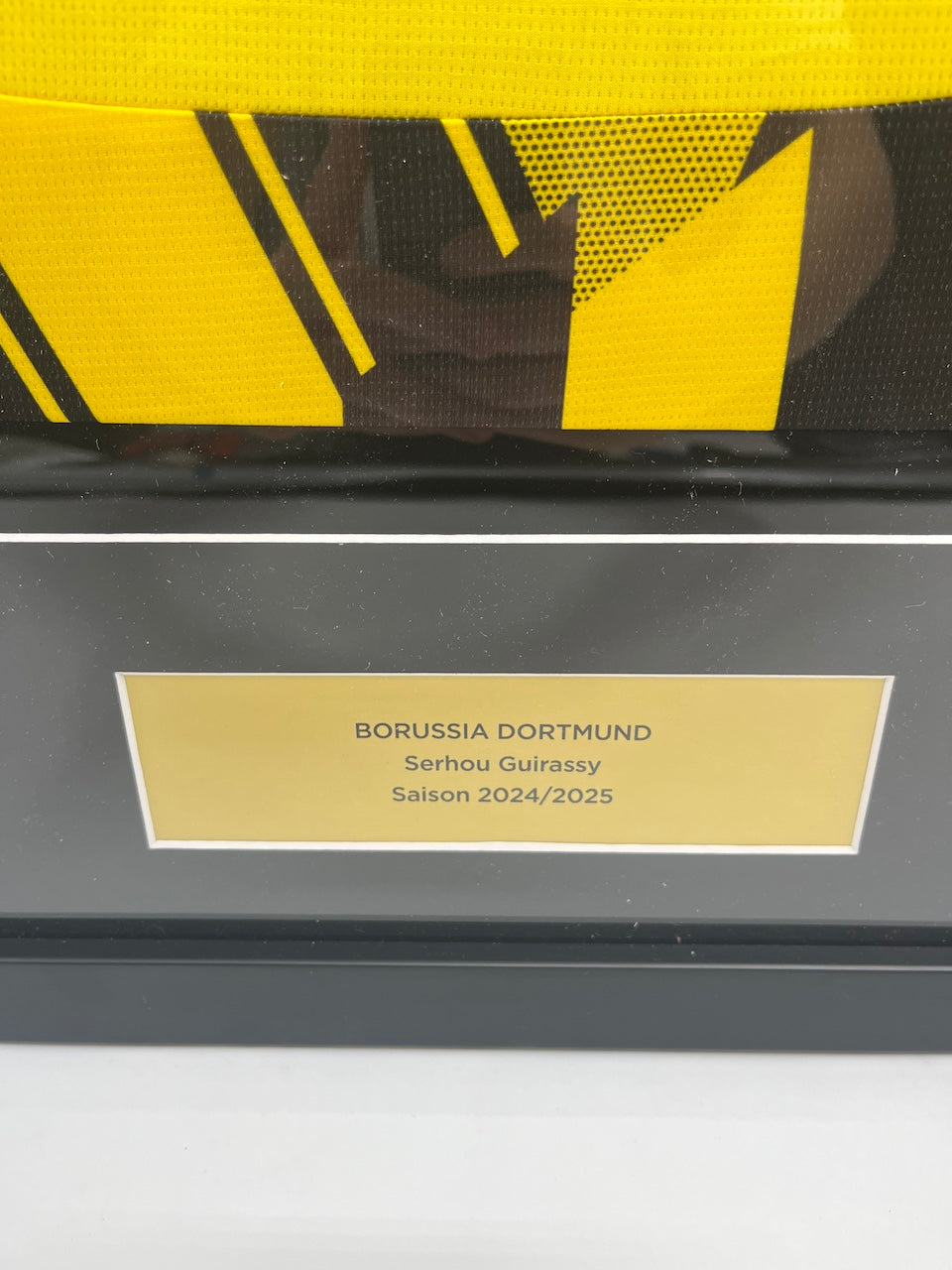 Borussia Dortmund jersey signed by Serhou Guirassy in a Puma frame, new BVB