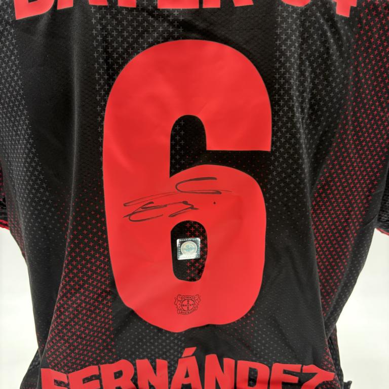 Bayer Leverkusen Trikot Equi Fernandez signiert New Balance COA Autogramm L
