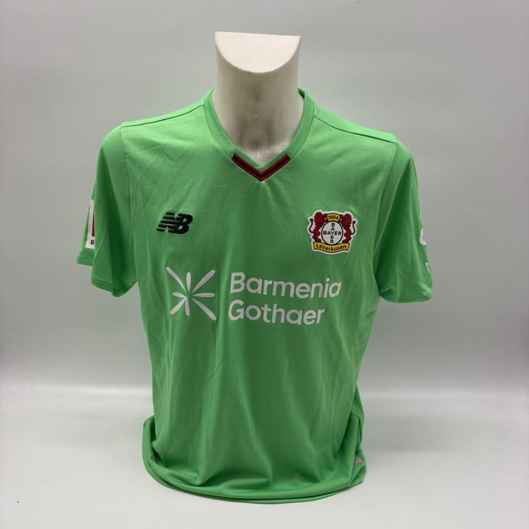 Bayer Leverkusen Authentic Trikot Mark Flekken signiert New Balance COA Autogramm L