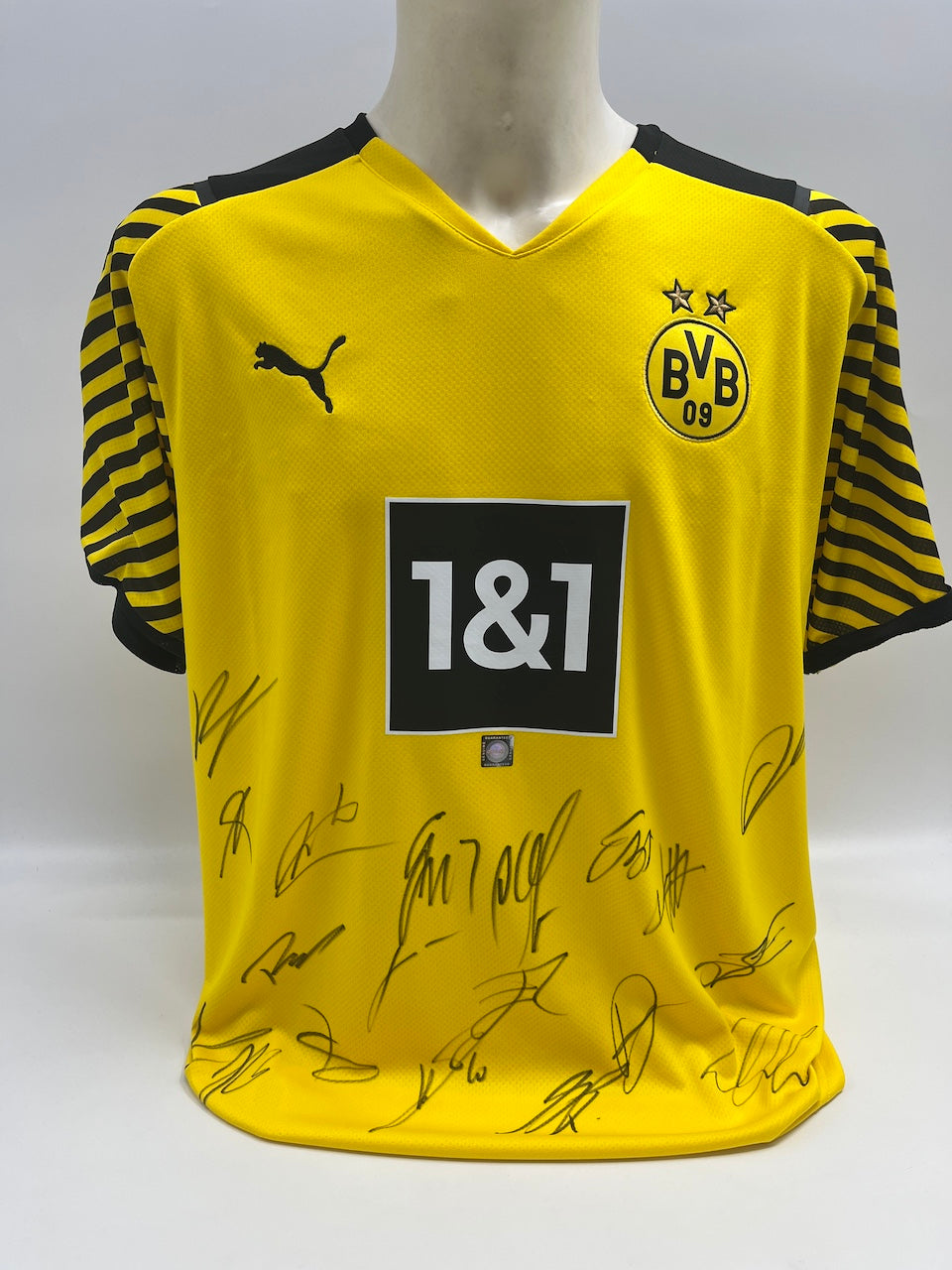 BVB Trikot 2021/2022 Teamsigniert Borussia Dortmund Bellingham Haaland Puma XL