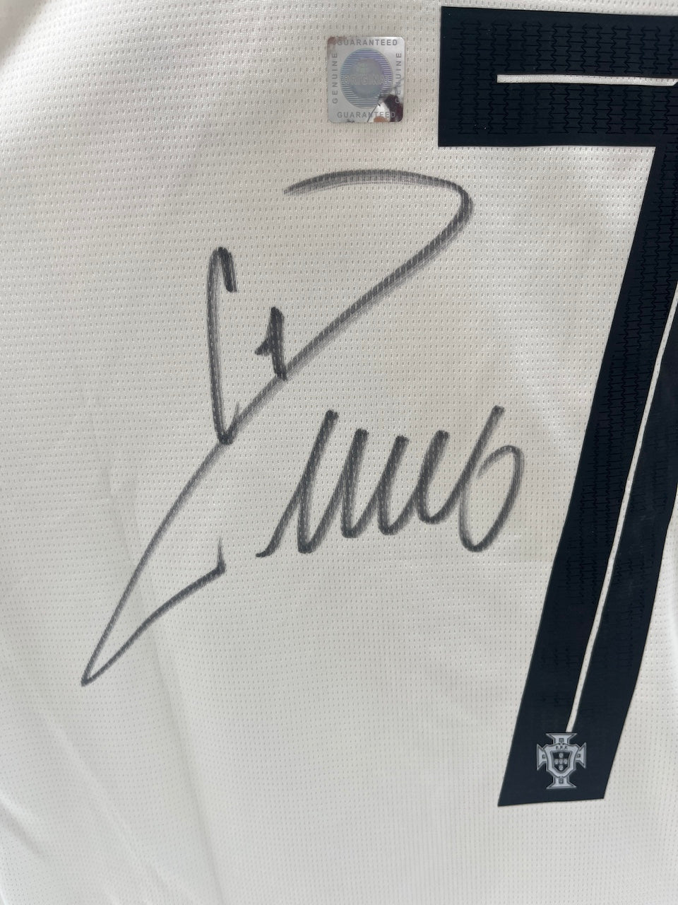 Portugal Trikot Cristiano Ronaldo signiert Autogramm COA Fußball XL