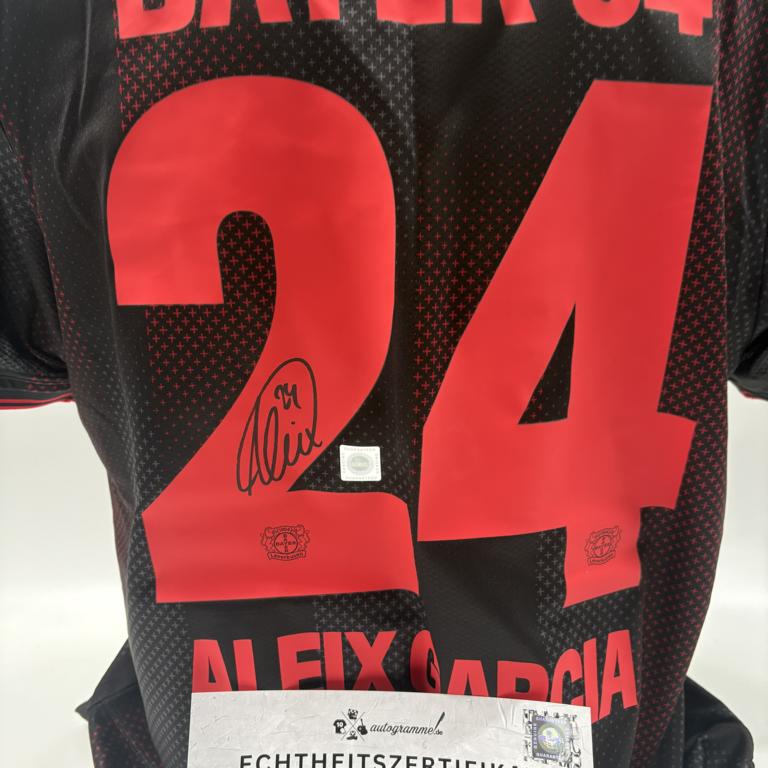 Bayer Leverkusen Trikot Aleix Garcia signiert New Balance COA Autogramm XL