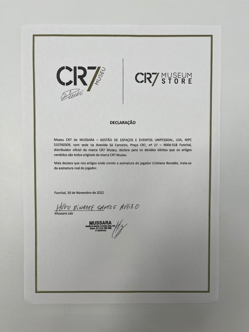 Portugal Trikot Cristiano Ronaldo signiert Autogramm COA Fußball XL
