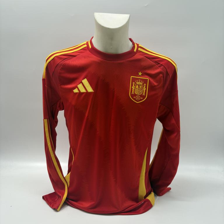 Spanien Trikot langarm Rodri signiert Adidas COA Autogramm M