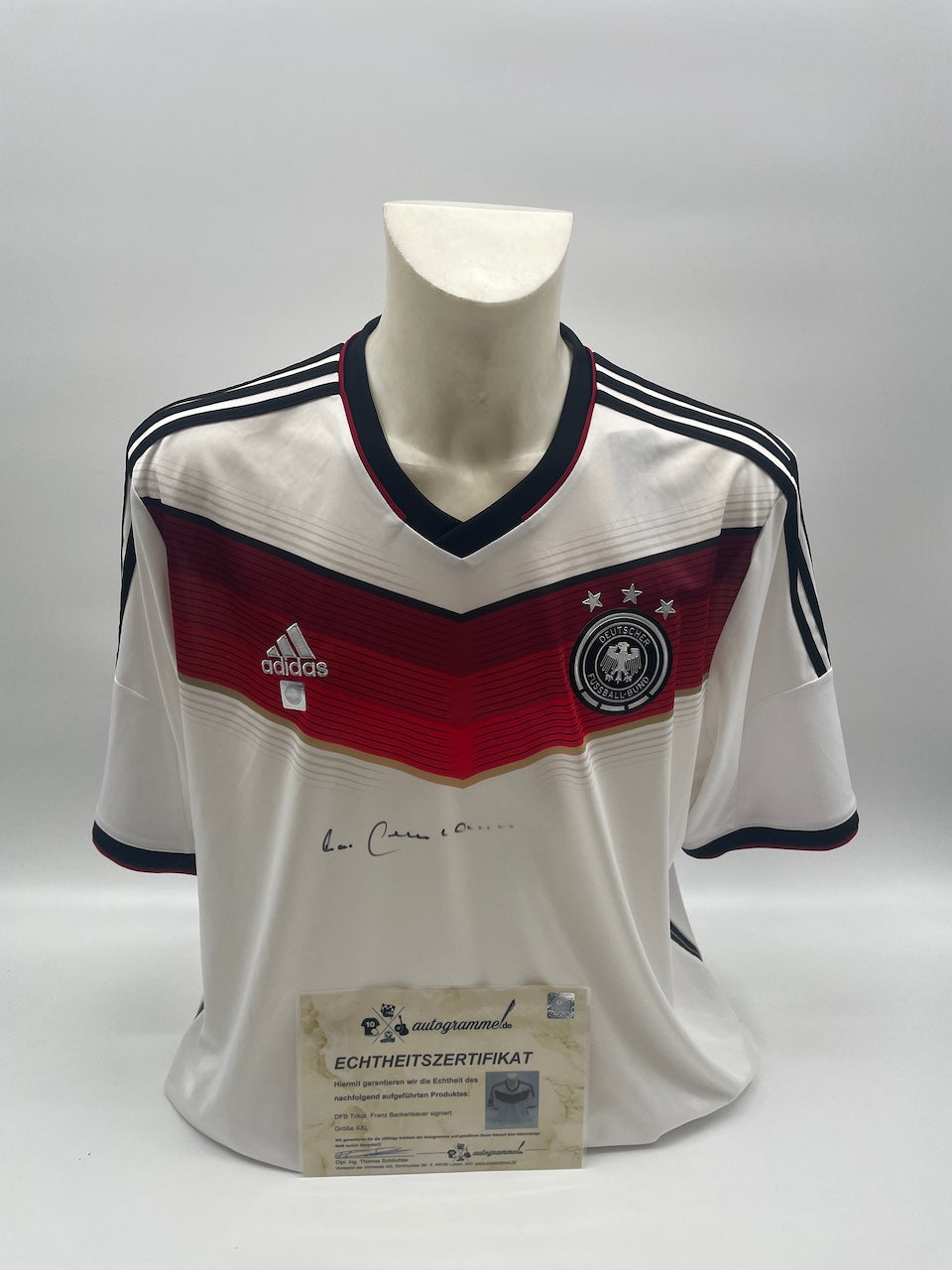 DFB jersey Franz Beckenbauer signed Adidas Coa Germany DFB Kaiser XXL