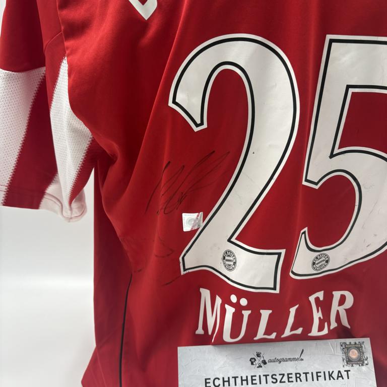 Bayern München Trikot Thomas Müller signiert Autogramme Adidas L