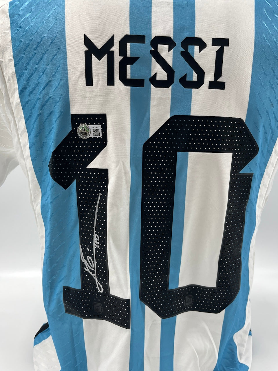 Argentinien Trikot Lionel Messi signiert Autogramm Adidas COA Neu L