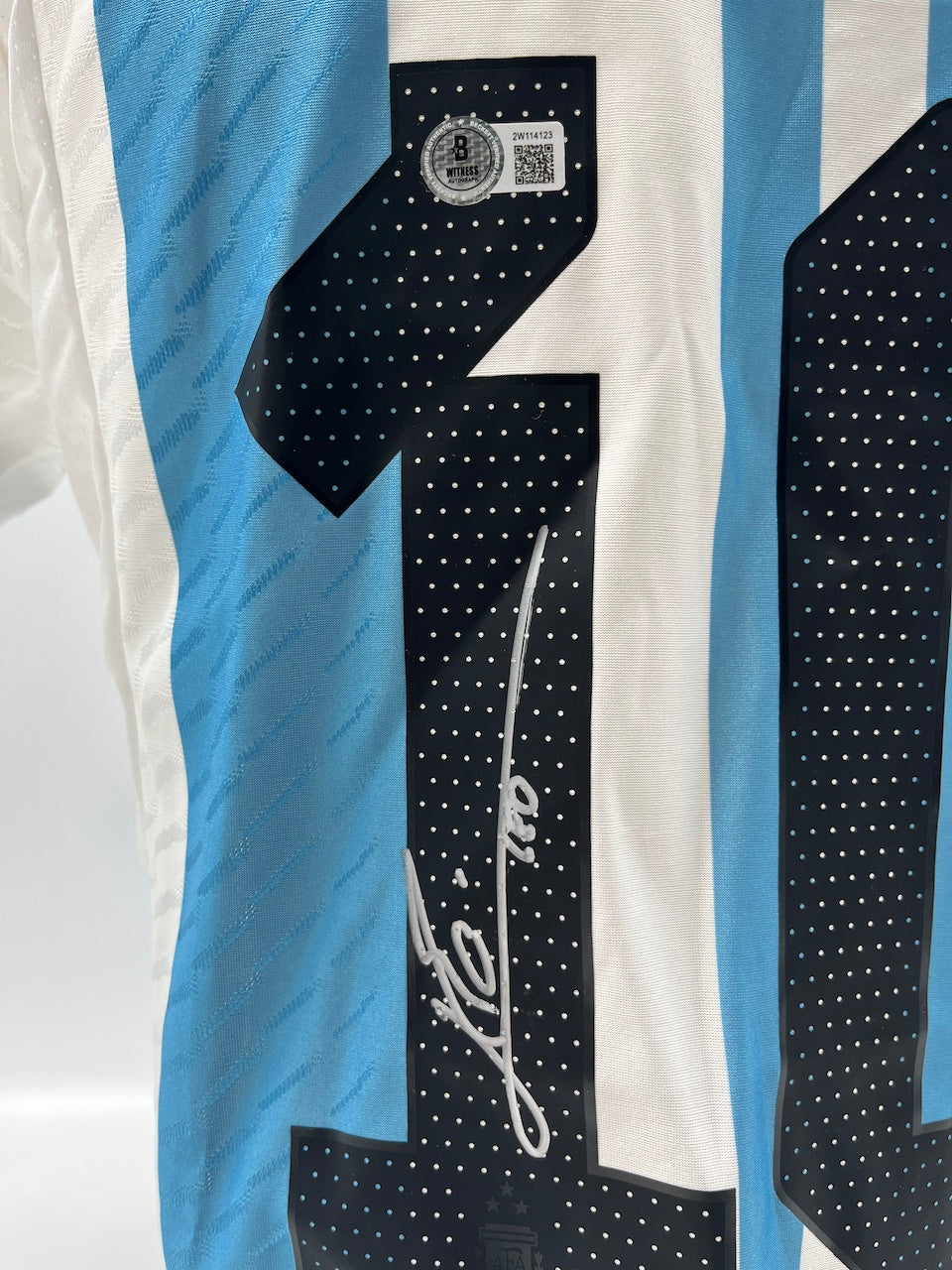 Argentinien Trikot Lionel Messi signiert Autogramm Adidas COA Neu L