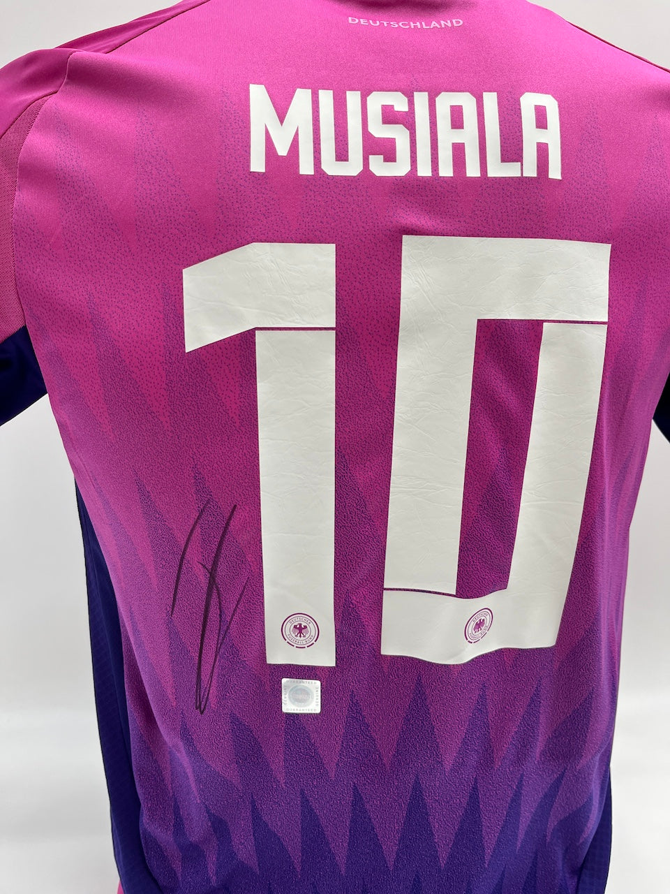 DFB Trikot Jamal Musiala signiert Adidas COA Deutschland Autogramm 152