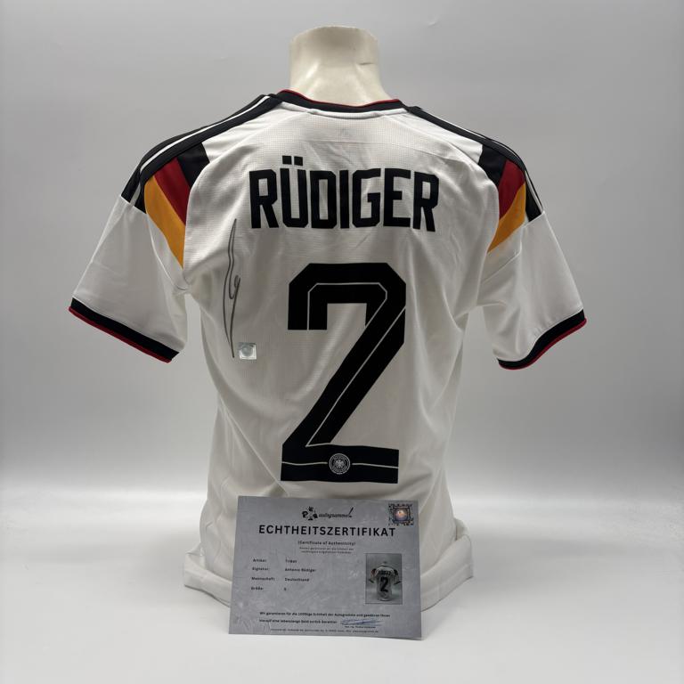 DFB Trikot WM 2026 Antonio Rüdiger signiert Autogramme Adidas COA neu S