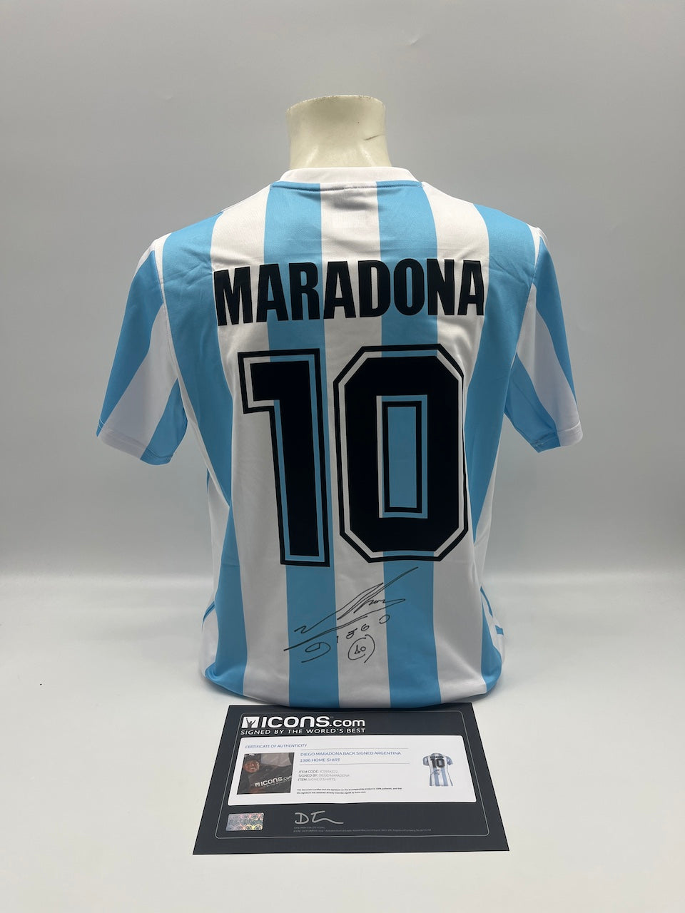 Argentina jersey Diego Maradona signed autograph COA new L
