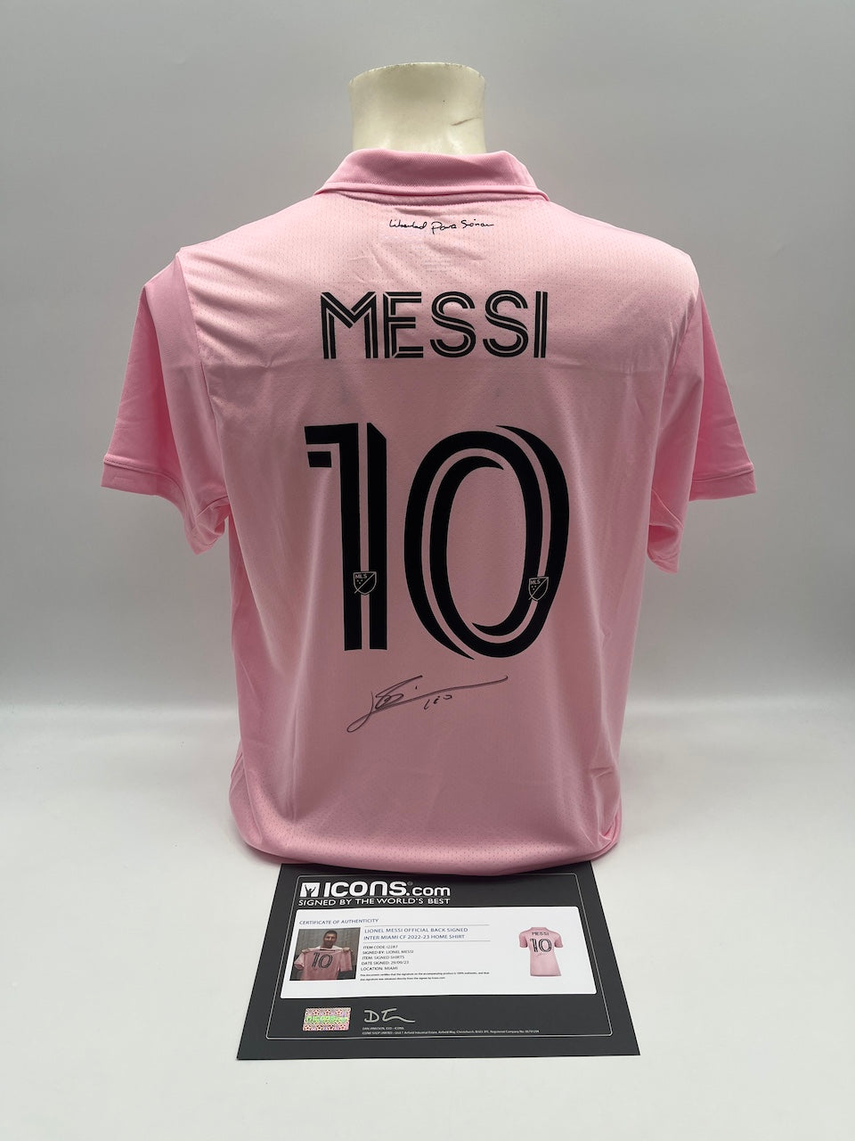 Inter Miami jersey signed by Lionel Messi, autographed Adidas COA L