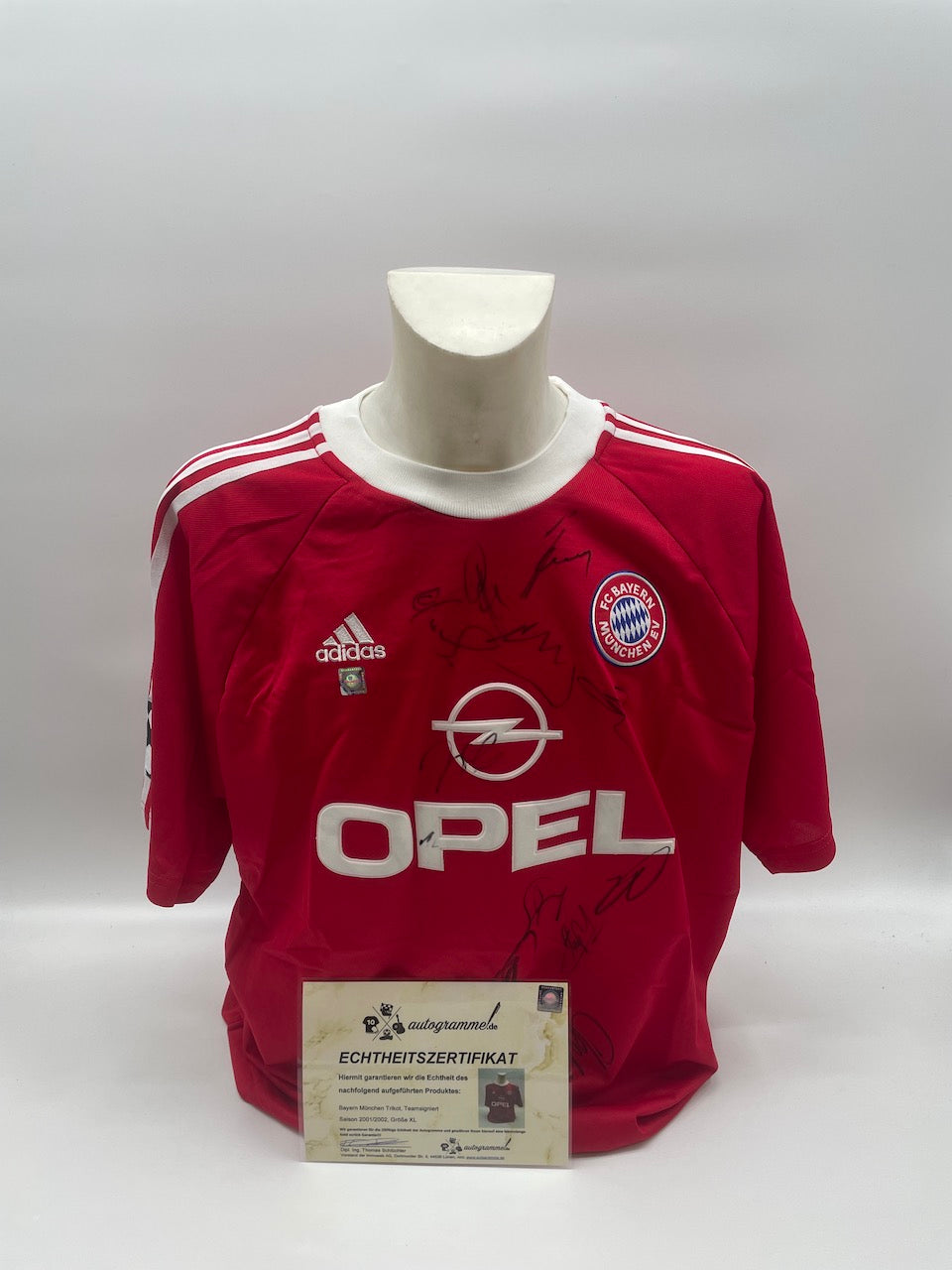 Bayern Munich Trikot 2001/2002 team signed autograph signature adidas XL