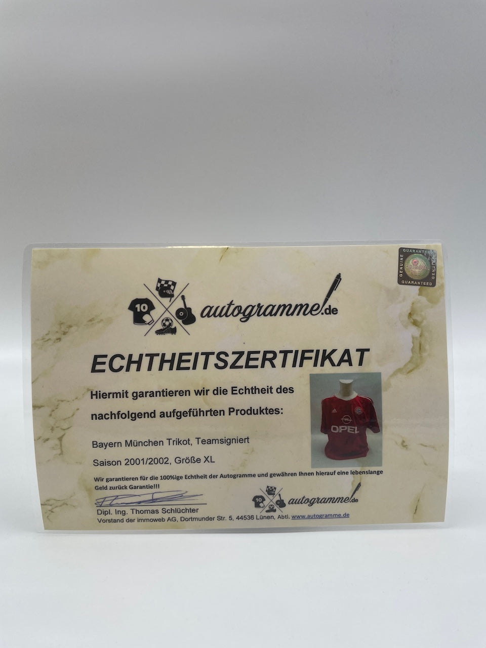 Bayern Munich Trikot 2001/2002 team signed autograph signature adidas XL