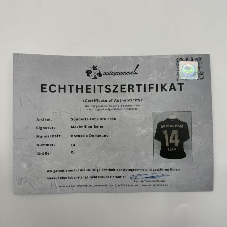 Borussia Dortmund Sondertrikot Maximilian Beier signiert BVB Puma neu XL